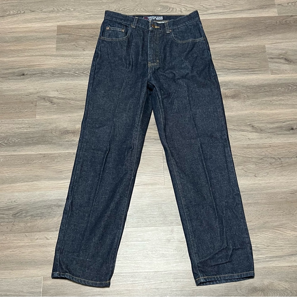 Structure Denim Men's 32x30 Blue Jeans Easy Fit Straight 100% Cotton 32472 VTG